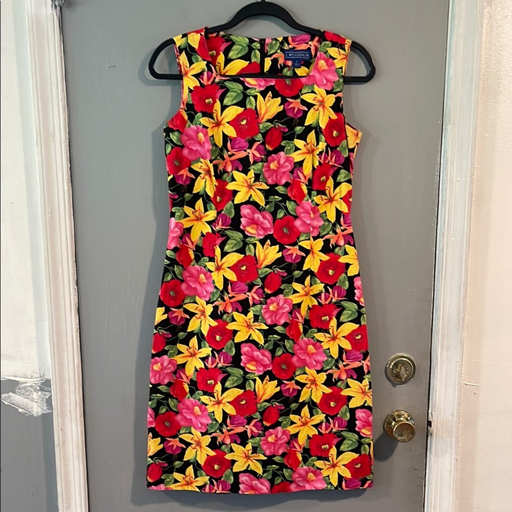 J. McLaughlin Sleeveless Sophia Vibrant Floral Midi Dress Size 2‎